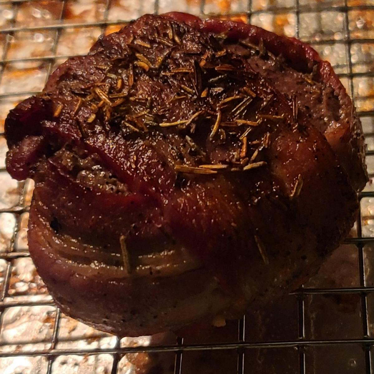 Beef Tenderloin wrapped in Thick Cut Bacon