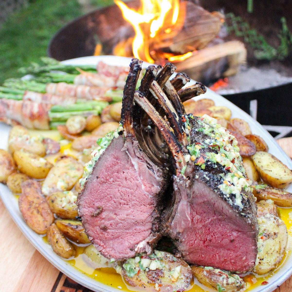 Coffee Crusted Venison Rack